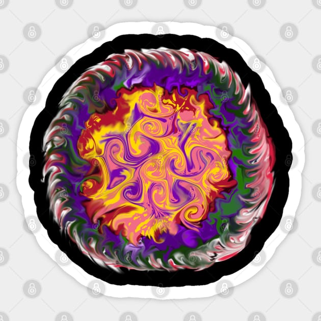 Circle Beauty in abstract Sticker by Orchid's Art